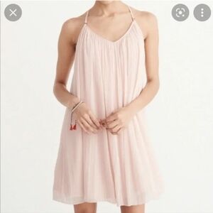 Abercrombie & Fitch Pastel Pink Pleated Swing Trapeze Mini Dress Spaghetti S